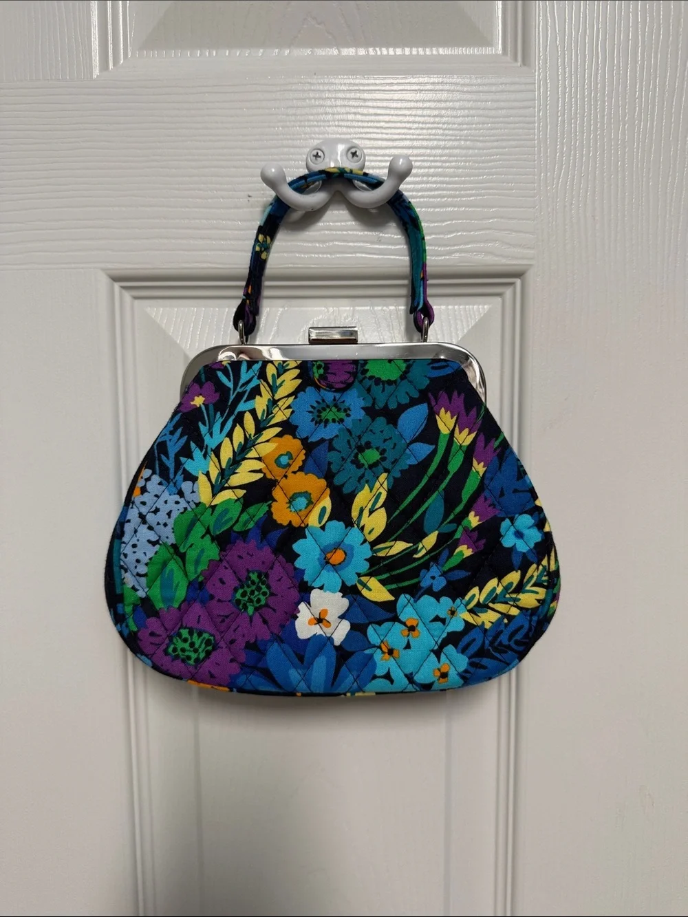 Vera Bradley Floral Print Frame-Top Handbag